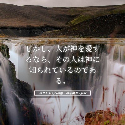 Picture 05 - コリント人への第一の手紙 8:3 JPN - しかし、人が神を愛するなら、その - Bible Verse Picture