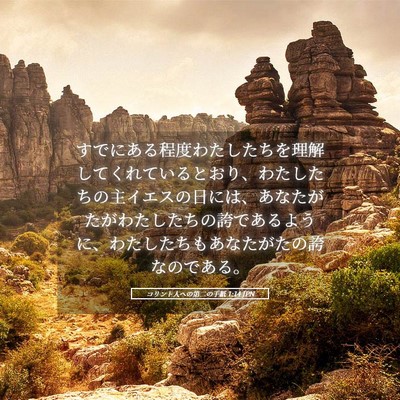 Picture 05 - コリント人への第二の手紙 1:14 JPN - すでにある程度わたしたちを理解し - Bible Verse Picture