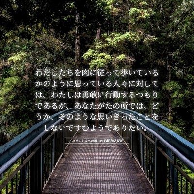 Picture 05 - コリント人への第二の手紙 10:2 JPN - わたしたちを肉に従って歩いている - Bible Verse Picture