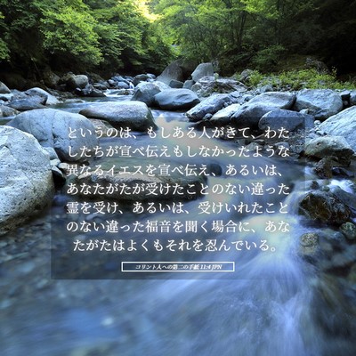 Picture 05 - コリント人への第二の手紙 11:4 JPN - というのは、もしある人がきて、わ - Bible Verse Picture
