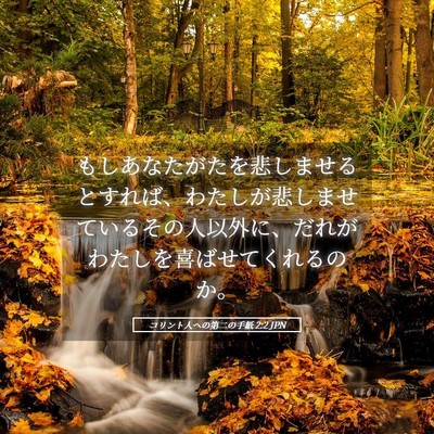 Picture 05 - コリント人への第二の手紙 2:2 JPN - もしあなたがたを悲しませるとすれ - Bible Verse Picture