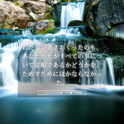 Picture 05 - コリント人への第二の手紙 2:9 JPN - わたしが書きおくったのも、あなた - Bible Verse Picture