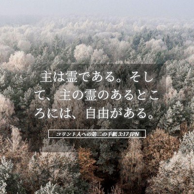 Picture 05 - コリント人への第二の手紙 3:17 JPN - 主は霊である。そして、主の霊のあ - Bible Verse Picture