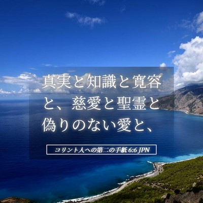 Picture 05 - コリント人への第二の手紙 6:6 JPN - 真実と知識と寛容と、慈愛と聖霊と - Bible Verse Picture