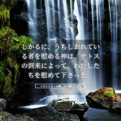 Picture 05 - コリント人への第二の手紙 7:6 JPN - しかるに、うちしおれている者を慰 - Bible Verse Picture