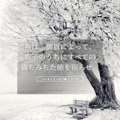 Picture 05 - コロサイ人への手紙 1:19 JPN - 神は、御旨によって、御子のうちに - Bible Verse Picture
