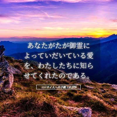 Picture 05 - コロサイ人への手紙 1:8 JPN - あなたがたが御霊によっていだいて - Bible Verse Picture