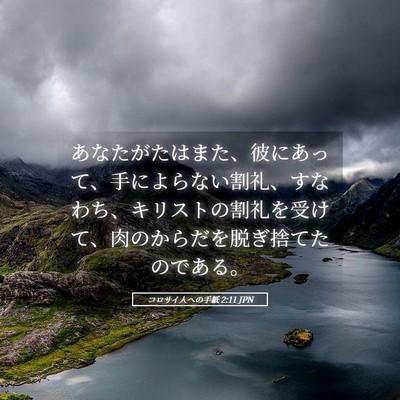 Picture 05 - コロサイ人への手紙 2:11 JPN - あなたがたはまた、彼にあって、手 - Bible Verse Picture