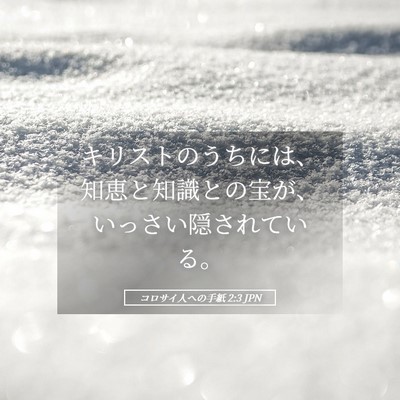 Picture 05 - コロサイ人への手紙 2:3 JPN - キリストのうちには、知恵と知識と - Bible Verse Picture