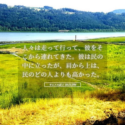 Picture 05 - サムエル記上 10:23 JPN - 人々は走って行って、彼をそこから - Bible Verse Picture