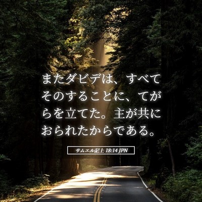 Picture 05 - サムエル記上 18:14 JPN - またダビデは、すべてそのすること - Bible Verse Picture