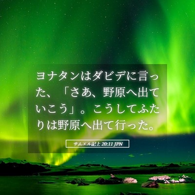 Picture 05 - サムエル記上 20:11 JPN - ヨナタンはダビデに言った、「さあ - Bible Verse Picture
