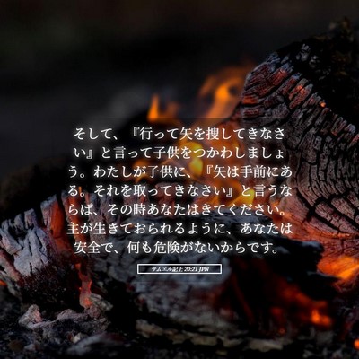 Picture 05 - サムエル記上 20:21 JPN - そして、『行って矢を捜してきなさ - Bible Verse Picture