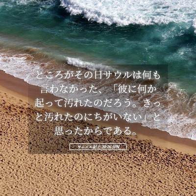 Picture 05 - サムエル記上 20:26 JPN - ところがその日サウルは何も言わな - Bible Verse Picture