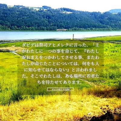 Picture 05 - サムエル記上 21:2 JPN - ダビデは祭司アヒメレクに言った、 - Bible Verse Picture