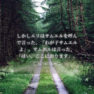 Picture 05 - サムエル記上 3:16 JPN - しかしエリはサムエルを呼んで言っ - Bible Verse Picture