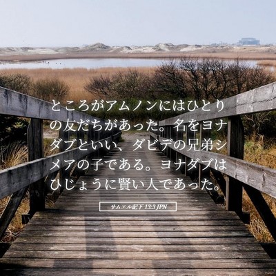 Picture 05 - サムエル記下 13:3 JPN - ところがアムノンにはひとりの友だ - Bible Verse Picture