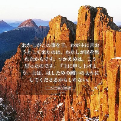 Picture 05 - サムエル記下 14:15 JPN - わたしがこの事を王、わが主に言お - Bible Verse Picture