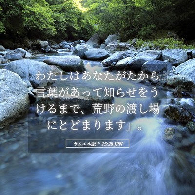 Picture 05 - サムエル記下 15:28 JPN - わたしはあなたがたから言葉があっ - Bible Verse Picture