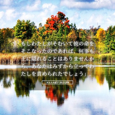 Picture 05 - サムエル記下 18:13 JPN - もしわたしがそむいて彼の命をそこ - Bible Verse Picture