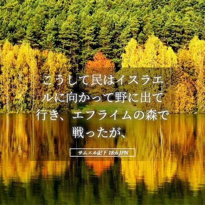 Picture 05 - サムエル記下 18:6 JPN - こうして民はイスラエルに向かって - Bible Verse Picture