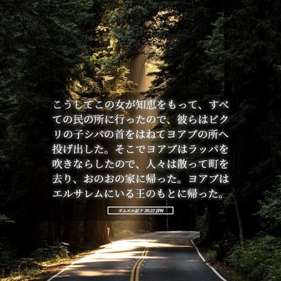 Picture 05 - サムエル記下 20:22 JPN - こうしてこの女が知恵をもって、す - Bible Verse Picture