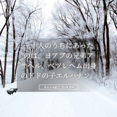 Picture 05 - サムエル記下 23:24 JPN - 三十人のうちにあったのは、ヨアブ - Bible Verse Picture