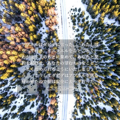 Picture 05 - サムエル記下 3:21 JPN - アブネルはダビデに言った、「わた - Bible Verse Picture