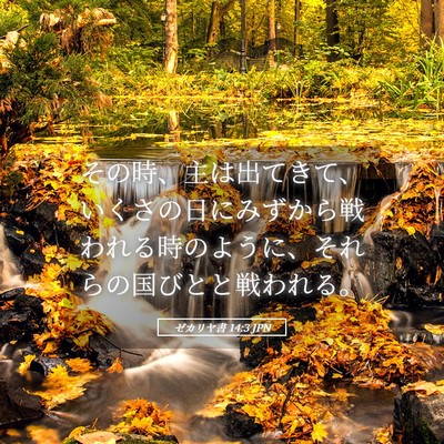 Picture 05 - ゼカリヤ書 14:3 JPN - その時、主は出てきて、いくさの日 - Bible Verse Picture