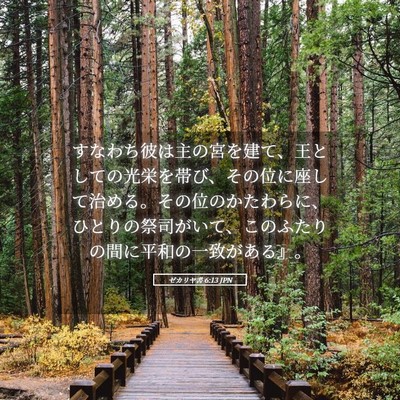 Picture 05 - ゼカリヤ書 6:13 JPN - すなわち彼は主の宮を建て、王とし - Bible Verse Picture