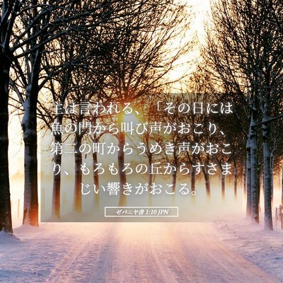 Picture 05 - ゼパニヤ書 1:10 JPN - 主は言われる、「その日には魚の門 - Bible Verse Picture