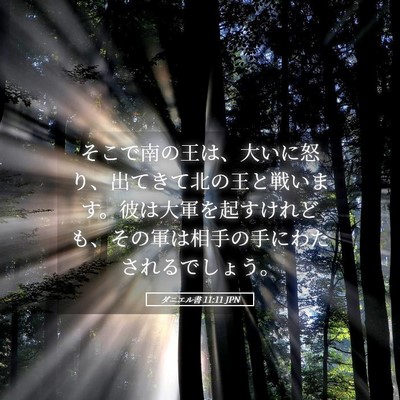 Picture 05 - ダニエル書 11:11 JPN - そこで南の王は、大いに怒り、出て - Bible Verse Picture