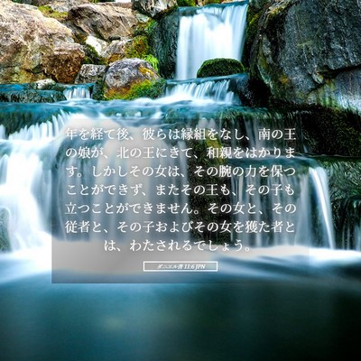Picture 05 - ダニエル書 11:6 JPN - 年を経て後、彼らは縁組をなし、南 - Bible Verse Picture