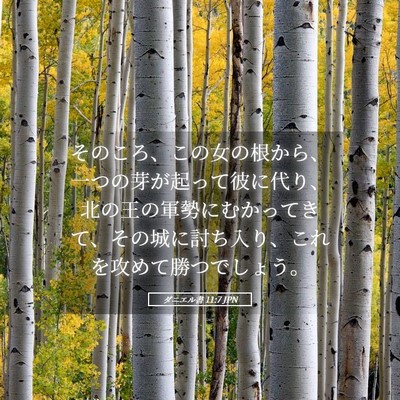 Picture 05 - ダニエル書 11:7 JPN - そのころ、この女の根から、一つの - Bible Verse Picture