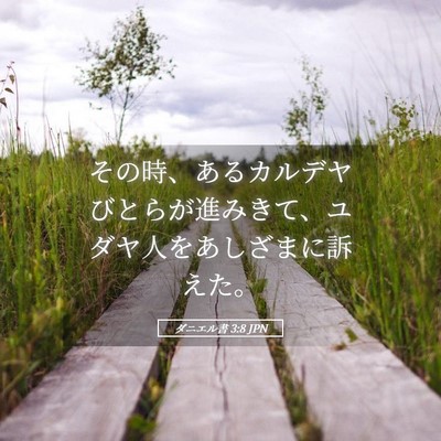 Picture 05 - ダニエル書 3:8 JPN - その時、あるカルデヤびとらが進み - Bible Verse Picture