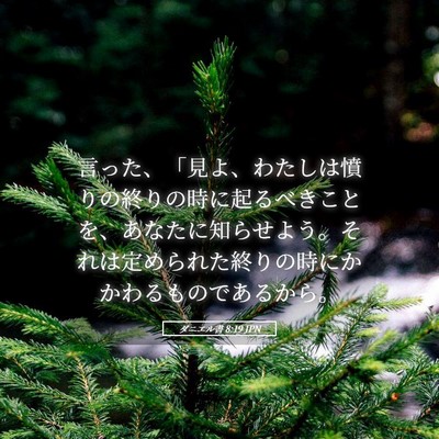 Picture 05 - ダニエル書 8:19 JPN - 言った、「見よ、わたしは憤りの終 - Bible Verse Picture