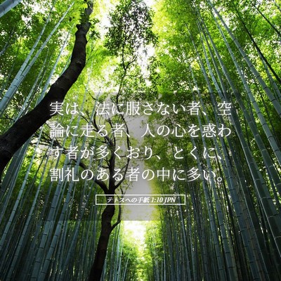 Picture 05 - テトスヘの手紙 1:10 JPN - 実は、法に服さない者、空論に走る - Bible Verse Picture