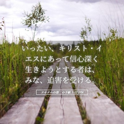 Picture 05 - テモテヘの第二の手紙 3:12 JPN - いったい、キリスト・イエスにあっ - Bible Verse Picture
