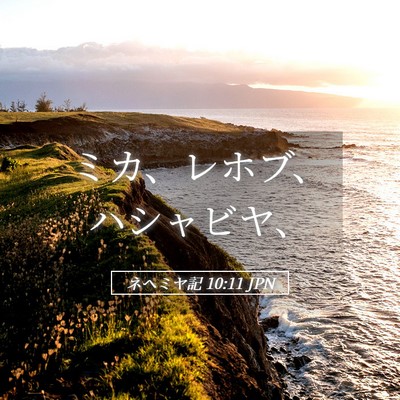 Picture 05 - ネヘミヤ記 10:11 JPN - ミカ、レホブ、ハシャビヤ、 - Bible Verse Picture