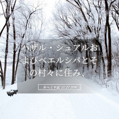 Picture 05 - ネヘミヤ記 11:27 JPN - ハザル・シュアルおよびベエルシバ - Bible Verse Picture