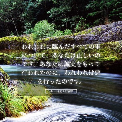 Picture 05 - ネヘミヤ記 9:33 JPN - われわれに臨んだすべての事につい - Bible Verse Picture