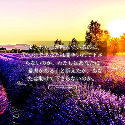 Picture 05 - ハバクク書 1:2 JPN - 主よ、わたしが呼んでいるのに、い - Bible Verse Picture