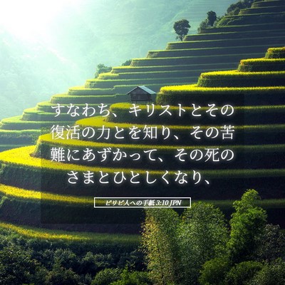 Picture 05 - ピリピ人への手紙 3:10 JPN - すなわち、キリストとその復活の力 - Bible Verse Picture