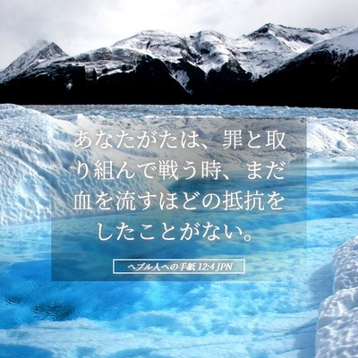 Picture 05 - ヘブル人への手紙 12:4 JPN - あなたがたは、罪と取り組んで戦う - Bible Verse Picture