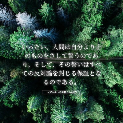 Picture 05 - ヘブル人への手紙 6:16 JPN - いったい、人間は自分より上のもの - Bible Verse Picture