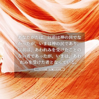 Picture 05 - ペテロの第一の手紙 2:10 JPN - あなたがたは、以前は神の民でなか - Bible Verse Picture