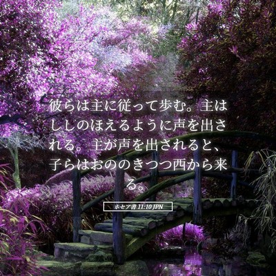 Picture 05 - ホセア書 11:10 JPN - 彼らは主に従って歩む。主はししの - Bible Verse Picture