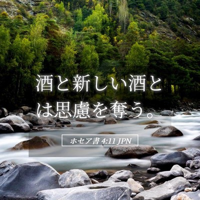Picture 05 - ホセア書 4:11 JPN - 酒と新しい酒とは思慮を奪う。 - Bible Verse Picture