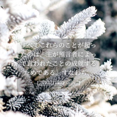 Picture 05 - マタイによる福音書 1:22 JPN - すべてこれらのことが起ったのは、 - Bible Verse Picture