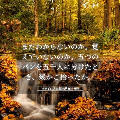 Picture 05 - マタイによる福音書 16:9 JPN - まだわからないのか。覚えていない - Bible Verse Picture